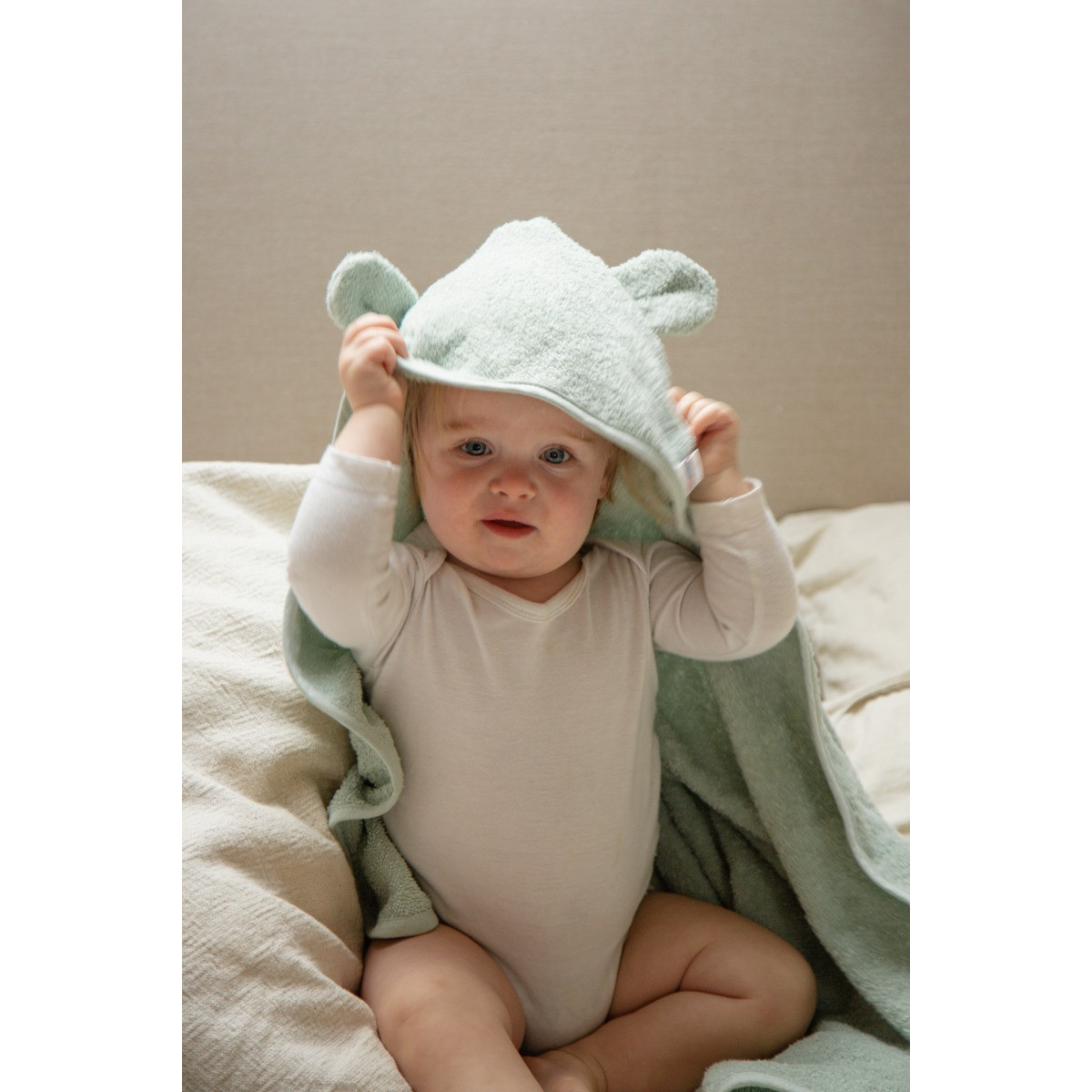 MamaLoes Beer Badstof Lila Badcape