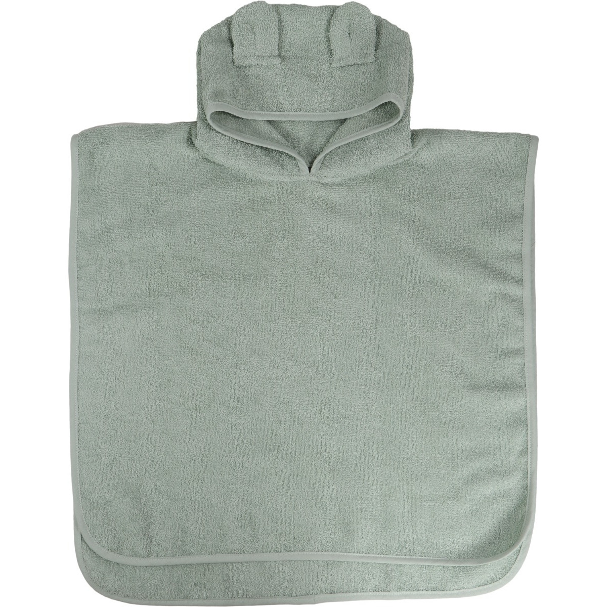 MamaLoes Beer Badstof Stone Green Kinder Badponcho