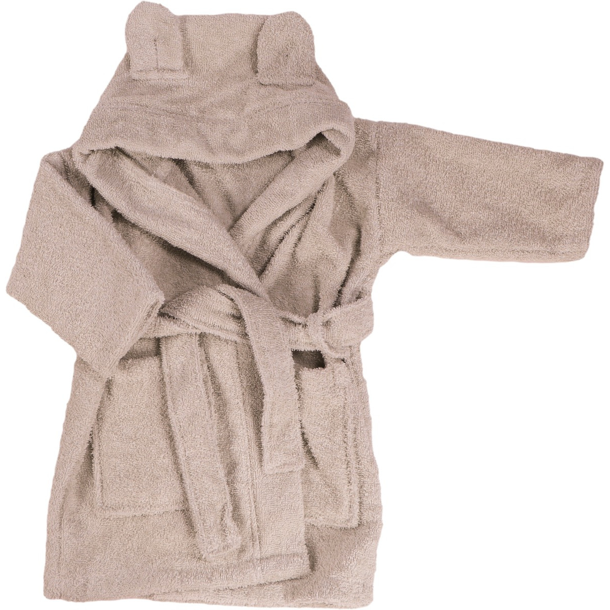 MamaLoes Beer Badstof Zand 1-2jr Kinder Badjas