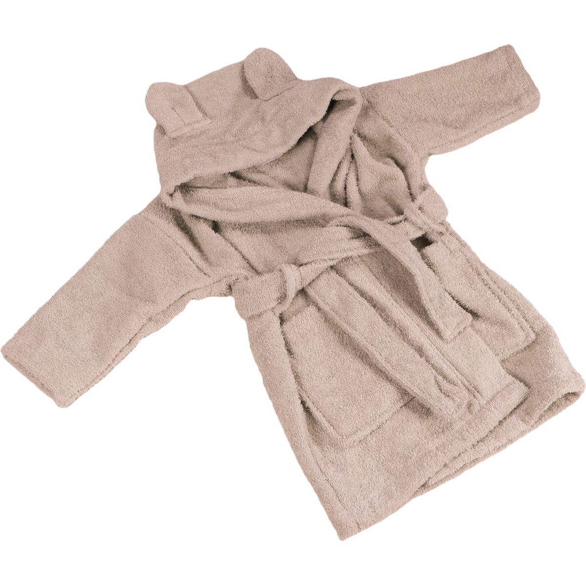 MamaLoes Beer Badstof Zand 1-2jr Kinder Badjas