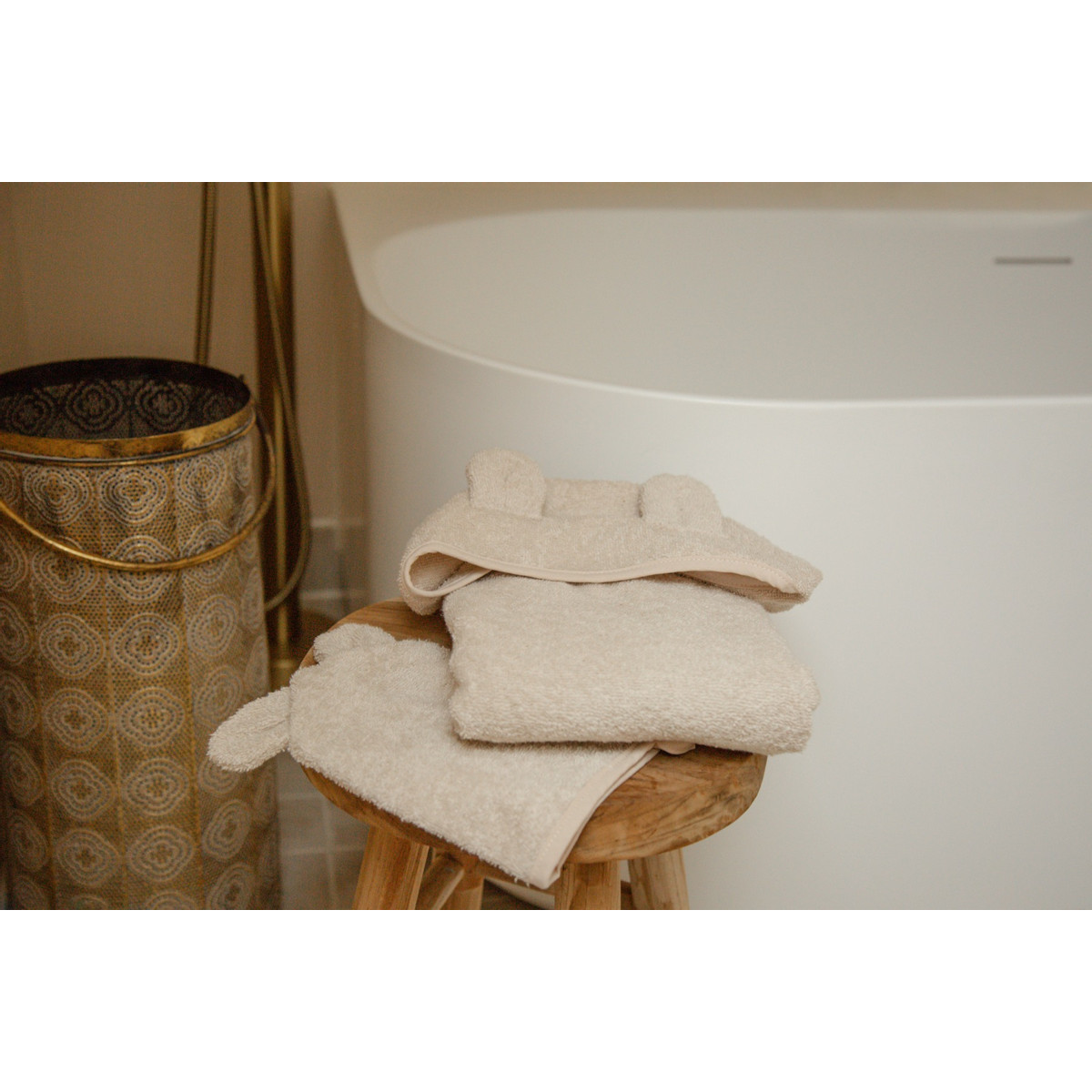 MamaLoes Beer Badstof Zand Kinder Badponcho