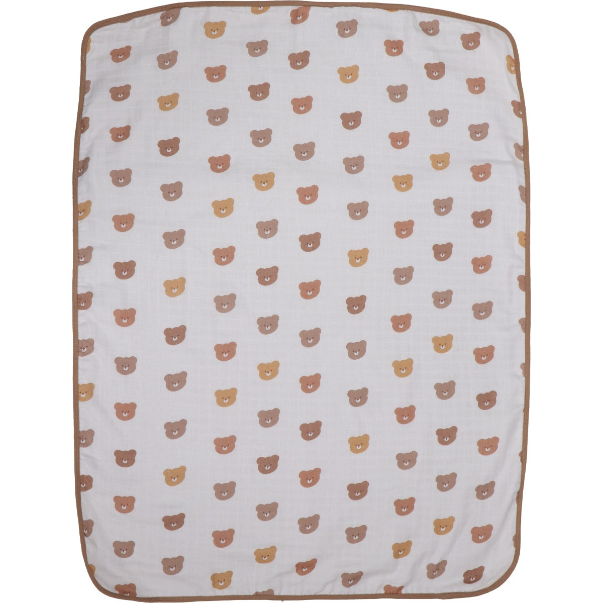 MamaLoes Beertjes Latte 3-Laags Hydrofiel 75 x 100 cm Wiegdeken