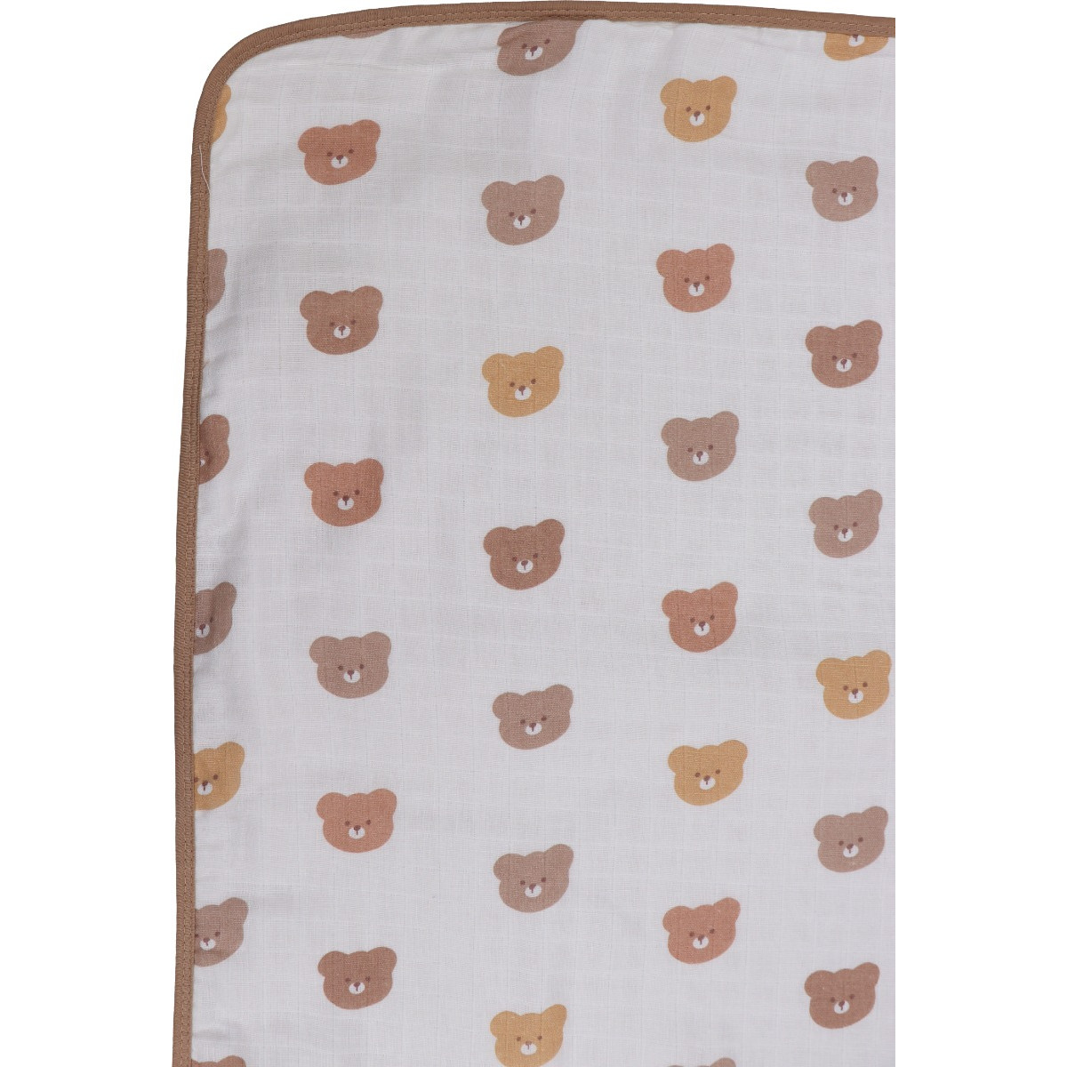 MamaLoes Beertjes Latte 3-Laags Hydrofiel 75 x 100 cm Wiegdeken
