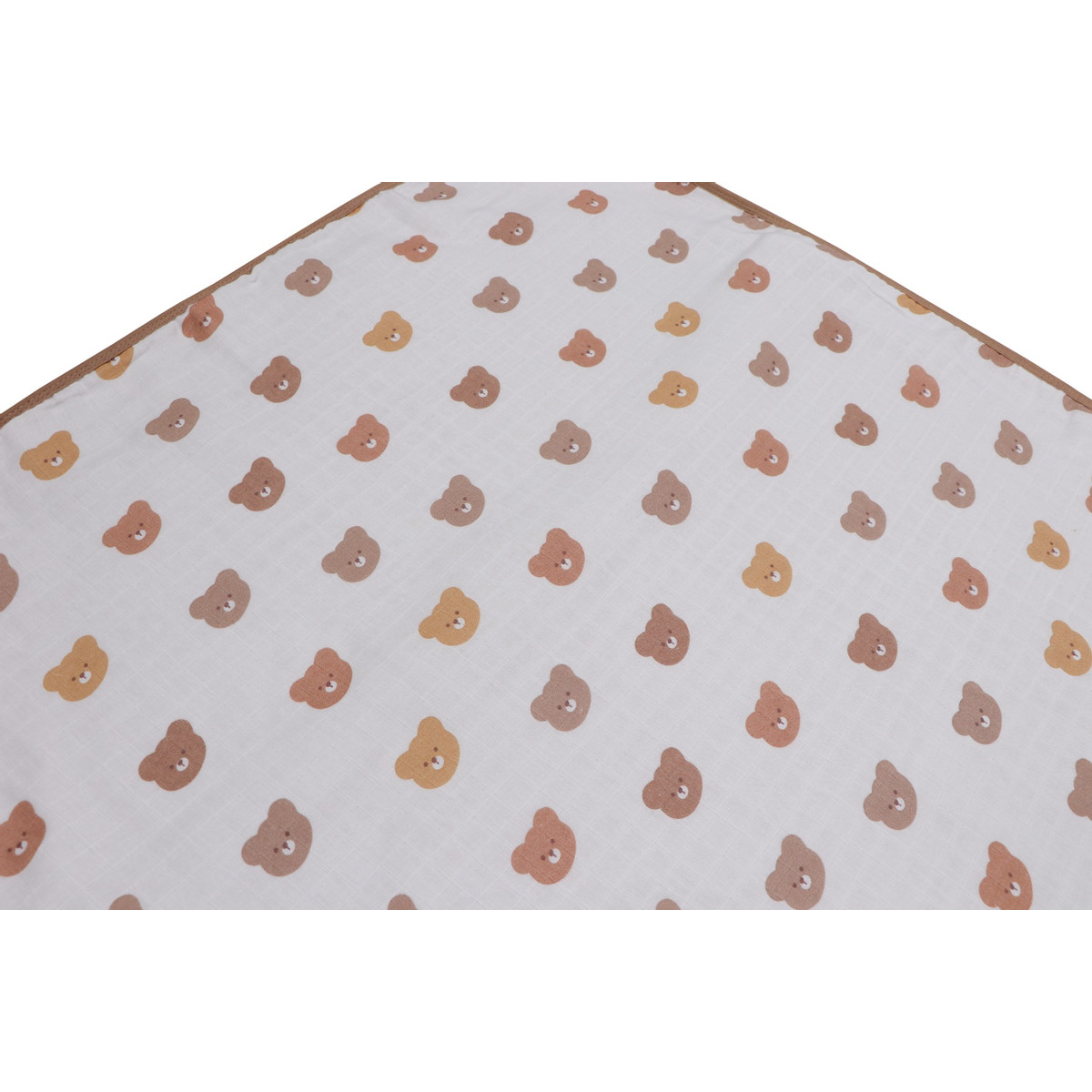 MamaLoes Beertjes Latte 3-Laags Hydrofiel 75 x 100 cm Wiegdeken