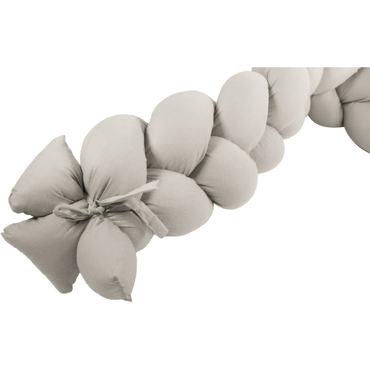 MamaLoes Beige 210 cm Braided Bedbumper