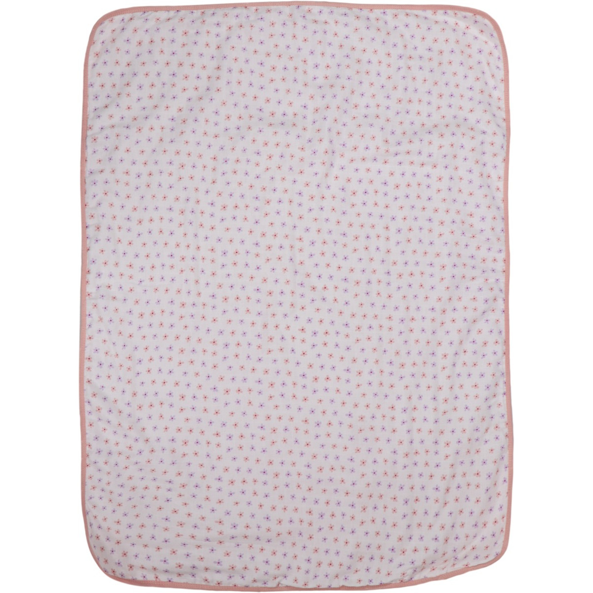 MamaLoes Bloemen Roze 3-Laags Hydrofiel 75 x 100 cm Wiegdeken