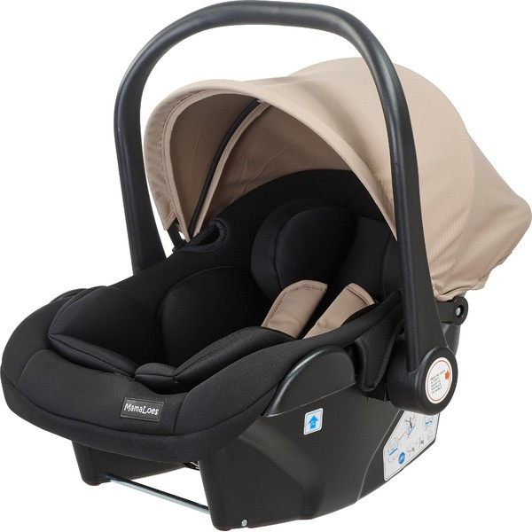 Set MamaLoes Bodi Nougat/Beige: Kinderwagen, Autostoel, Base, Wieg, Schommel & Stoel
