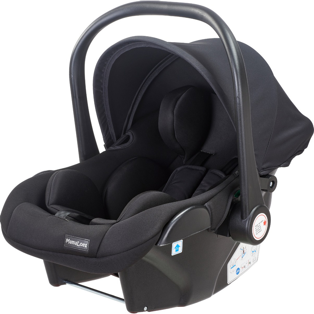 MamaLoes Bodi Zwart 3-in-1 Kinderwagen incl. Autostoel