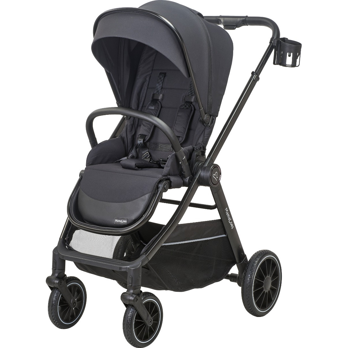 MamaLoes Bodi Zwart 3-in-1 Kinderwagen incl. Autostoel