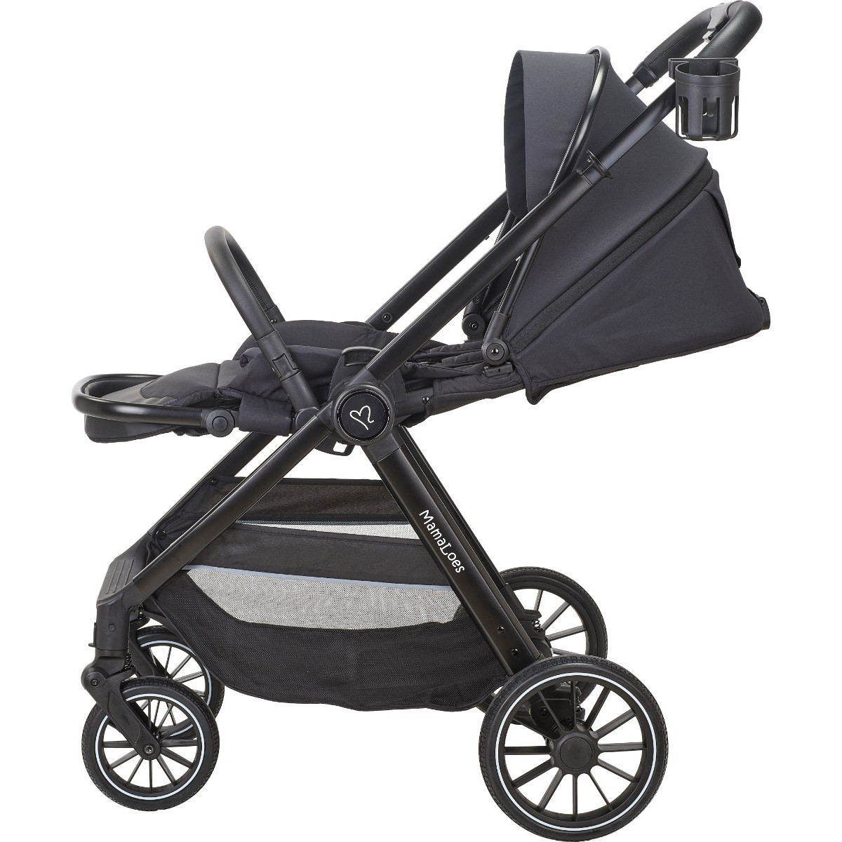 MamaLoes Bodi Zwart 3-in-1 Kinderwagen incl. Autostoel