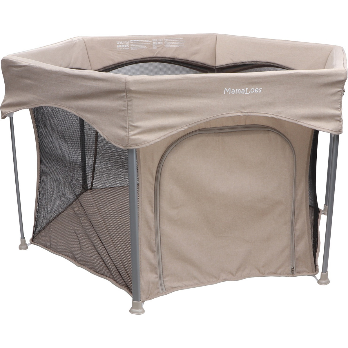 Mamaloes Boris Beige 6-Hoekige Inklapbare Baby Box