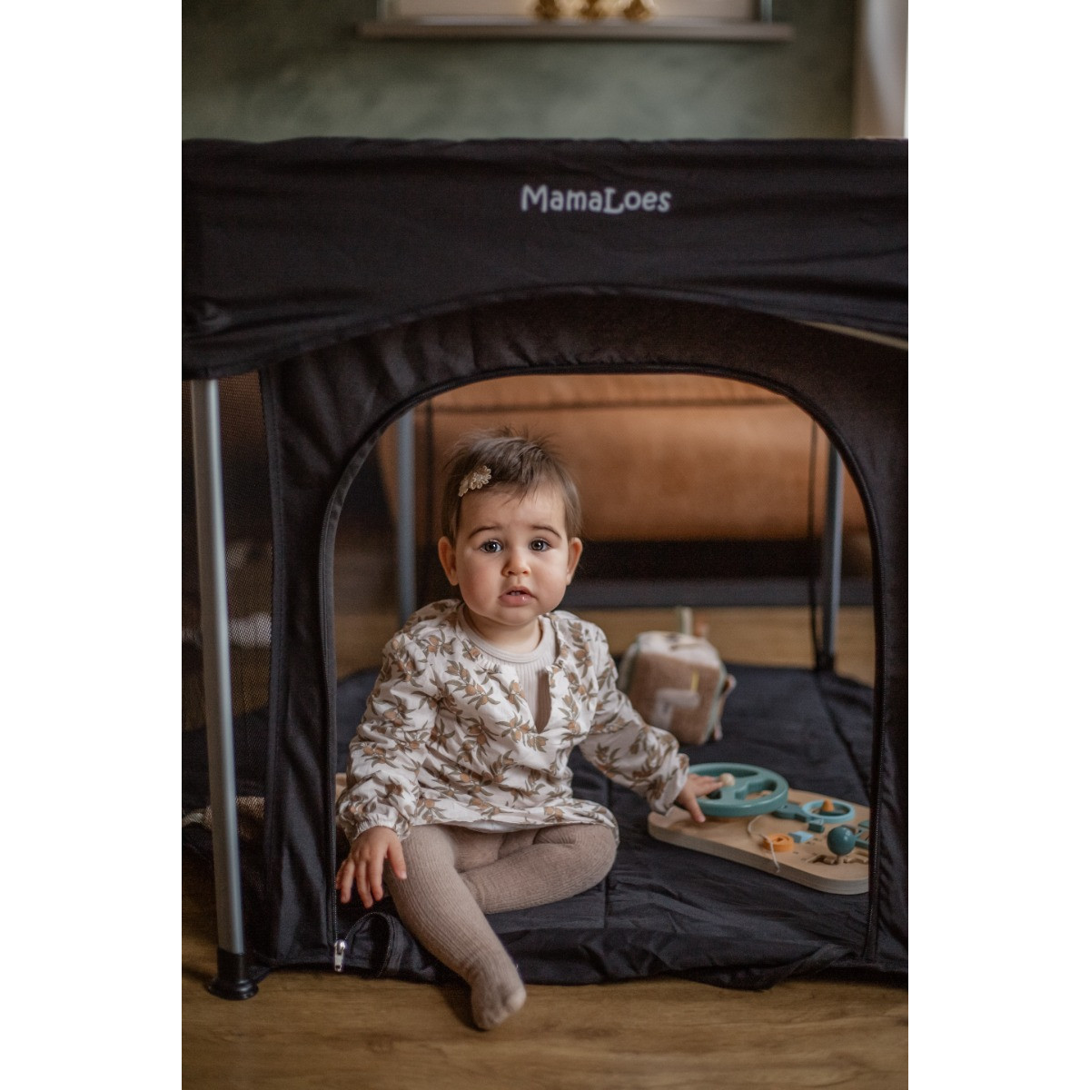 Mamaloes Boris Beige 6-Hoekige Inklapbare Baby Box