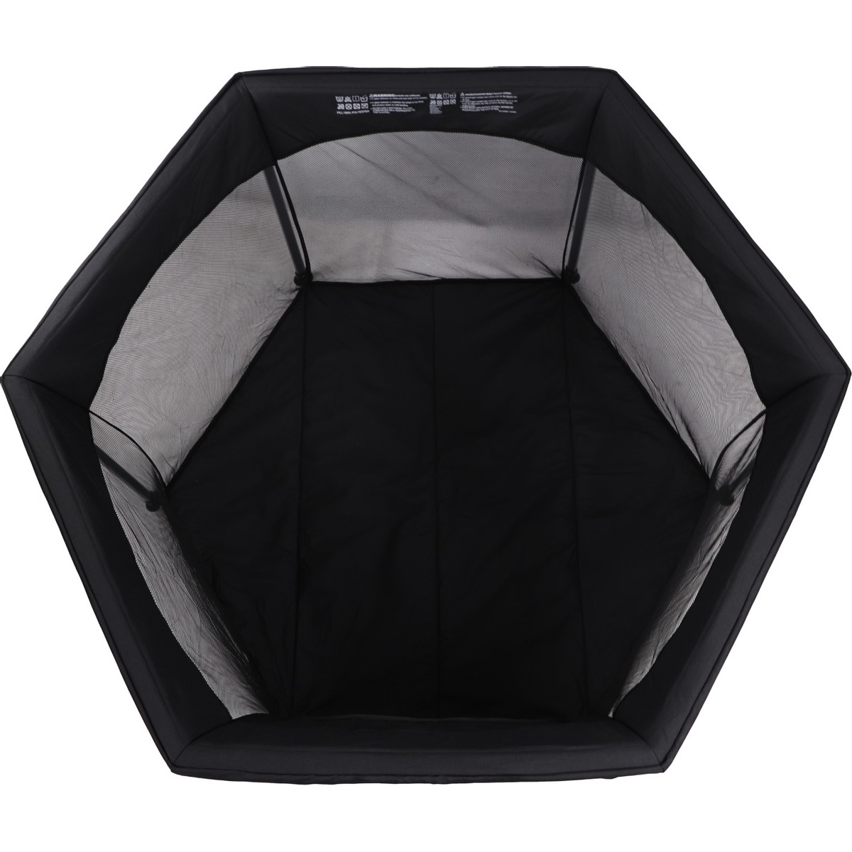 Mamaloes Boris Zwart 6-Hoekige Inklapbare Baby Box