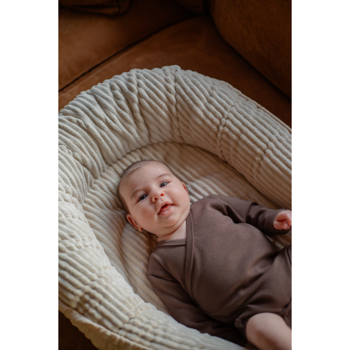 MamaLoes Chocolade Maat 56 Korte Mouw Overslag Romper