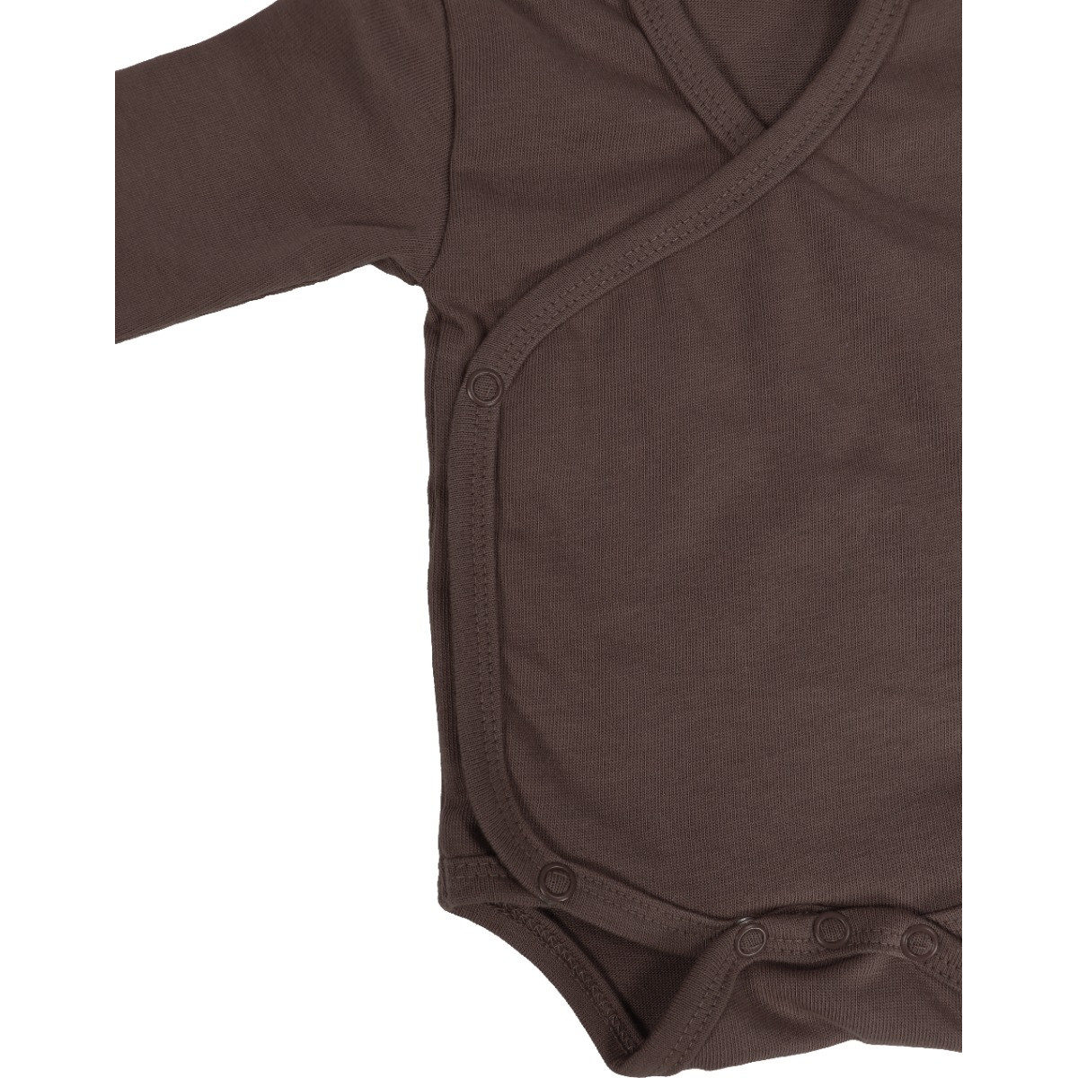 MamaLoes Chocolade Maat 68 Lange Mouw Overslag Romper