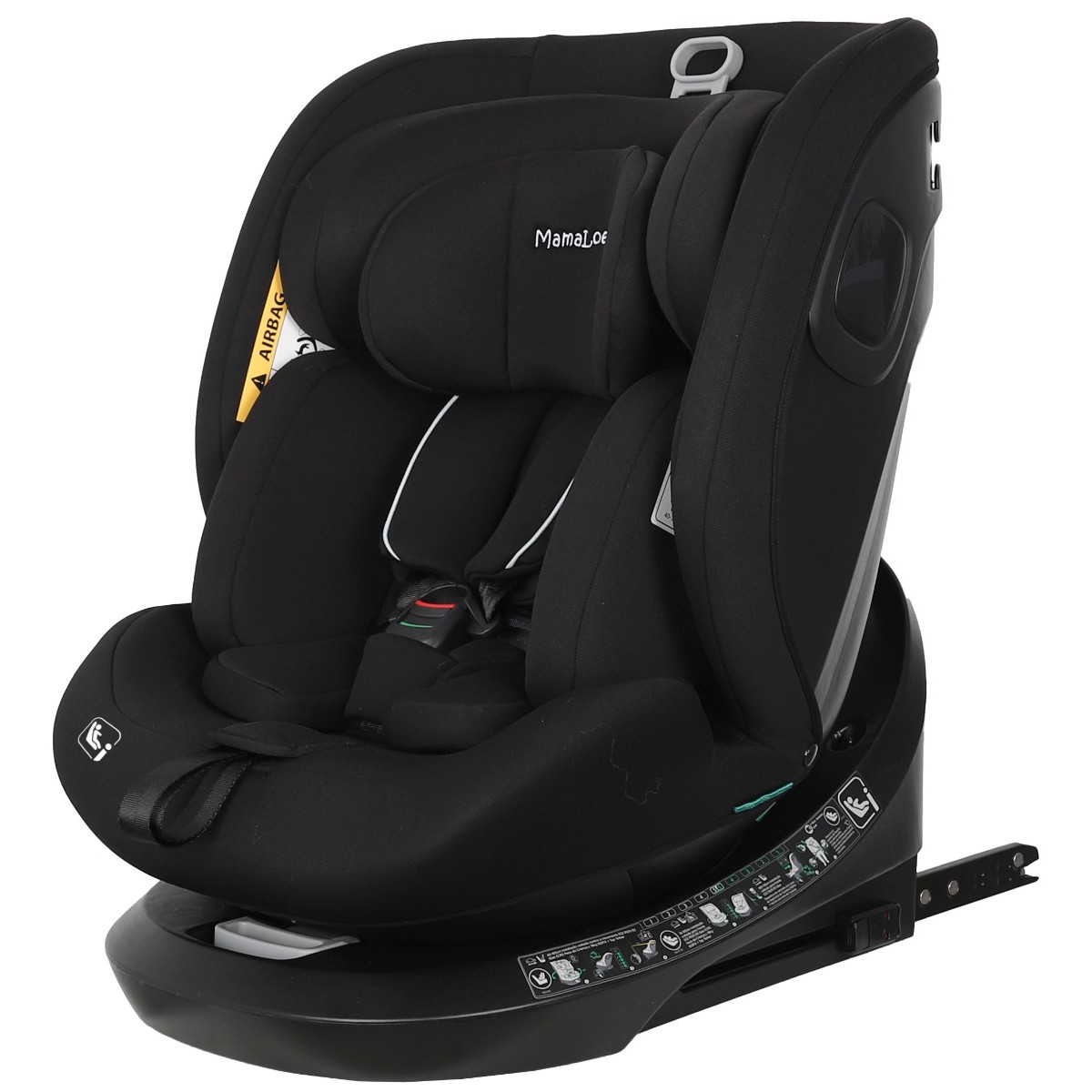 MamaLoes Dani Zwart 40-150 cm 360° i-Size Autostoel