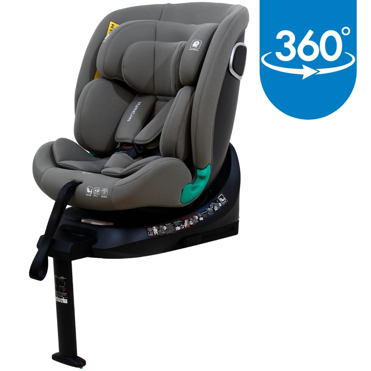 Mamaloes Demian Taupe 40-150 cm 360° i-Size Autostoel