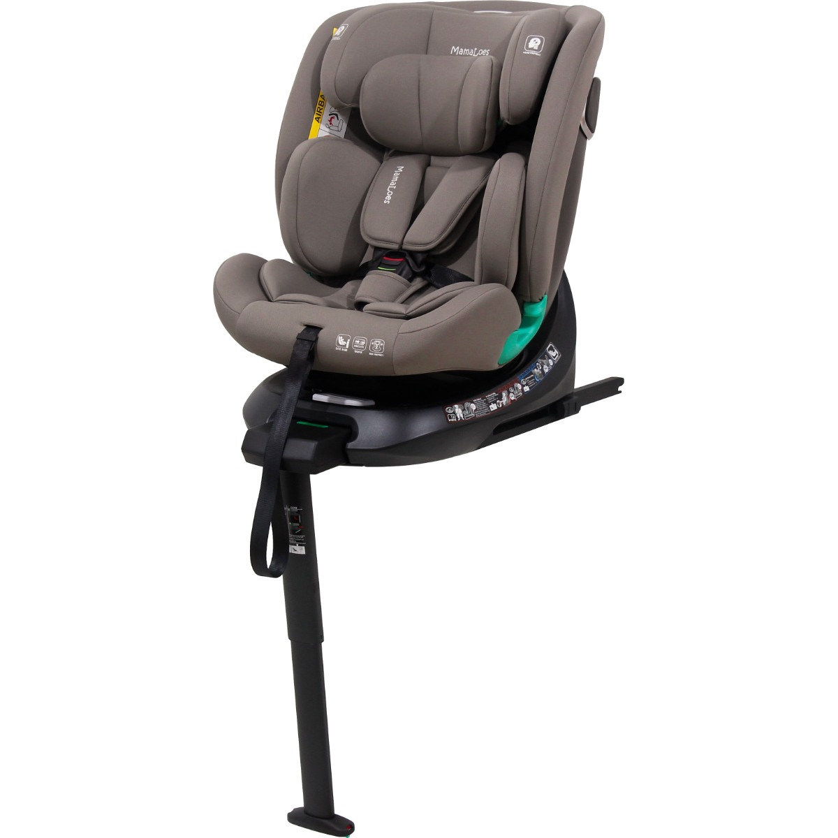 MamaLoes Demian Taupe 40-150 cm 360° i-Size Autostoel