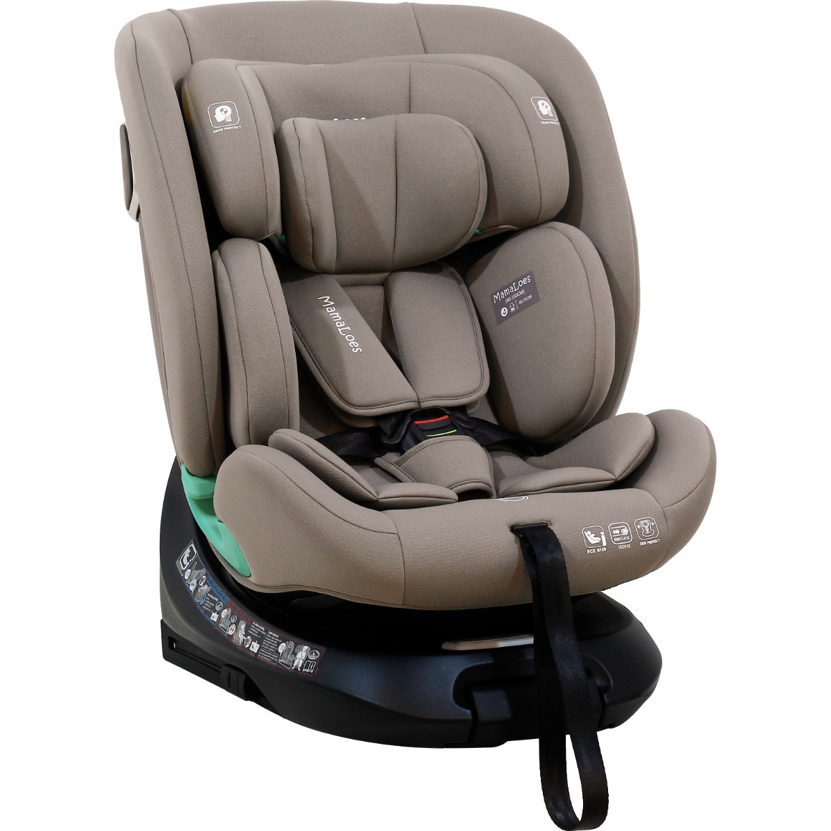 MamaLoes Demian Taupe 40-150 cm 360° i-Size Autostoel
