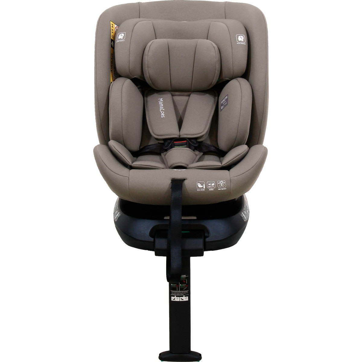 MamaLoes Demian Taupe 40-150 cm 360° i-Size Autostoel - Set van 2