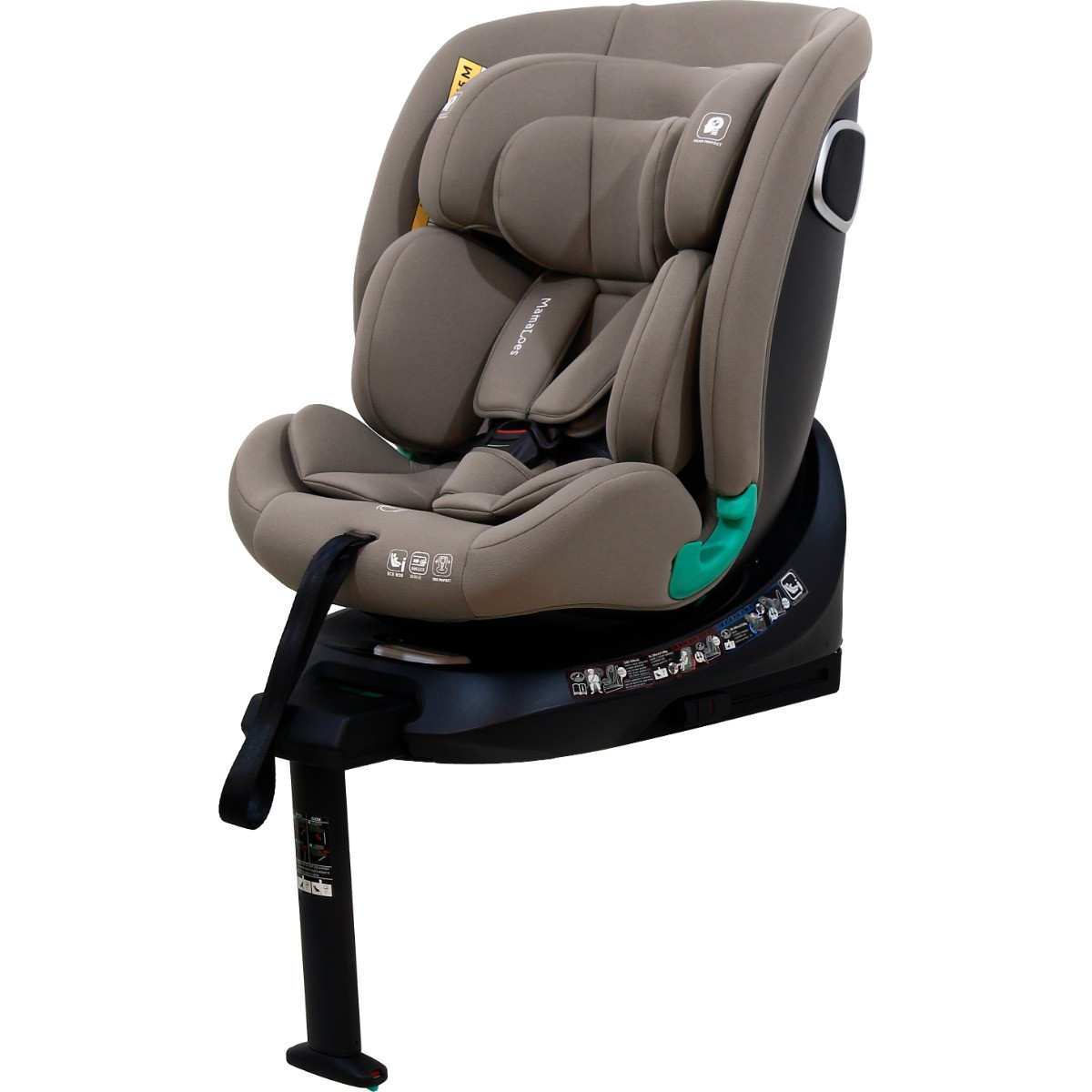 MamaLoes Demian Taupe 40-150 cm 360° i-Size Autostoel