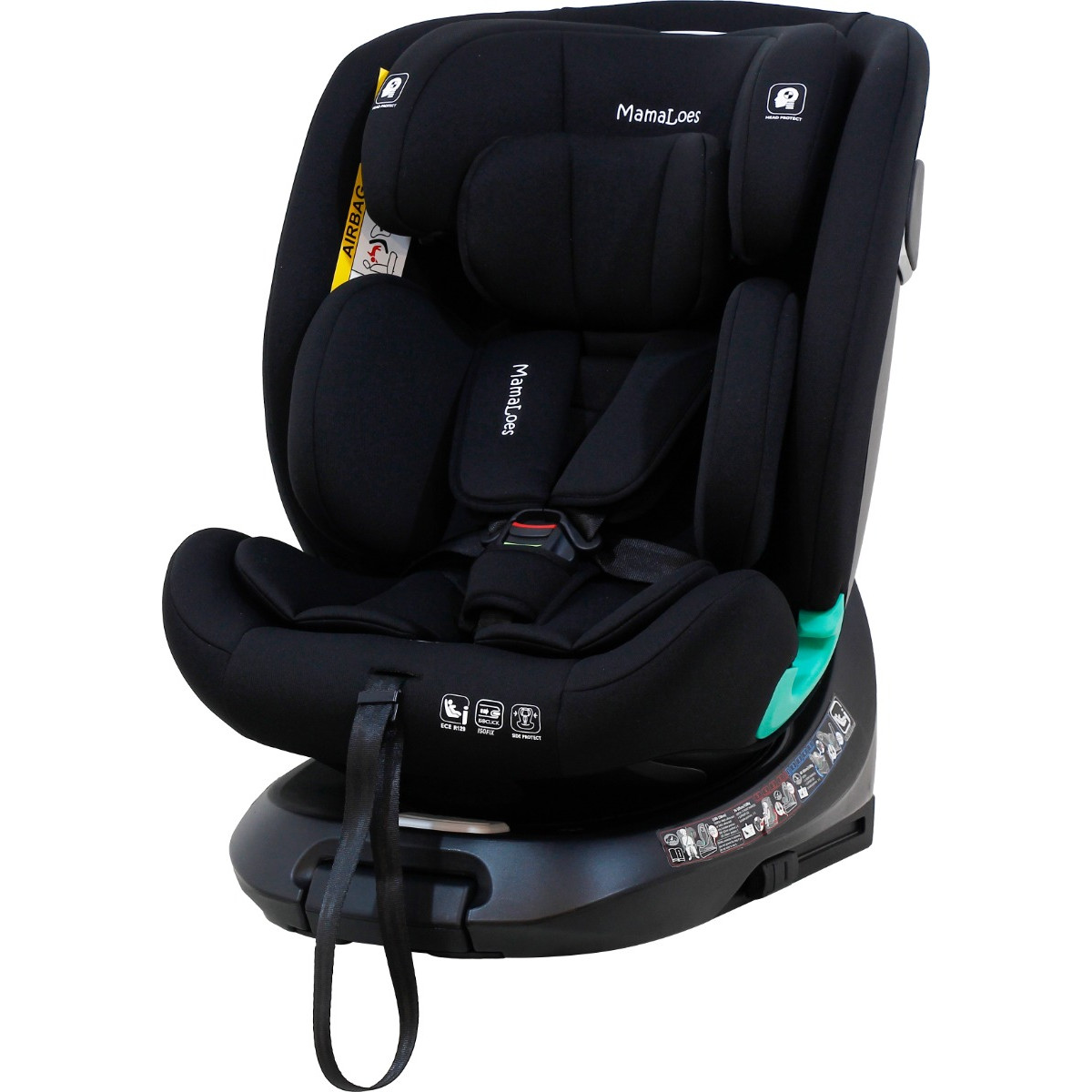 Mamaloes Demian Zwart 40-150 cm 360° i-Size Autostoel