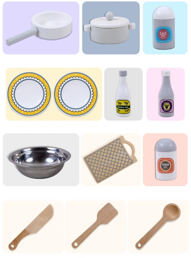 Eco Toys Grijs Moderne Houten Kinderkeuken