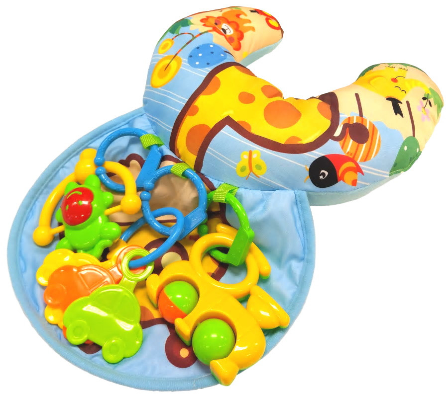 Eco Toys Jungle Blauw Giraffe Buiktrainer