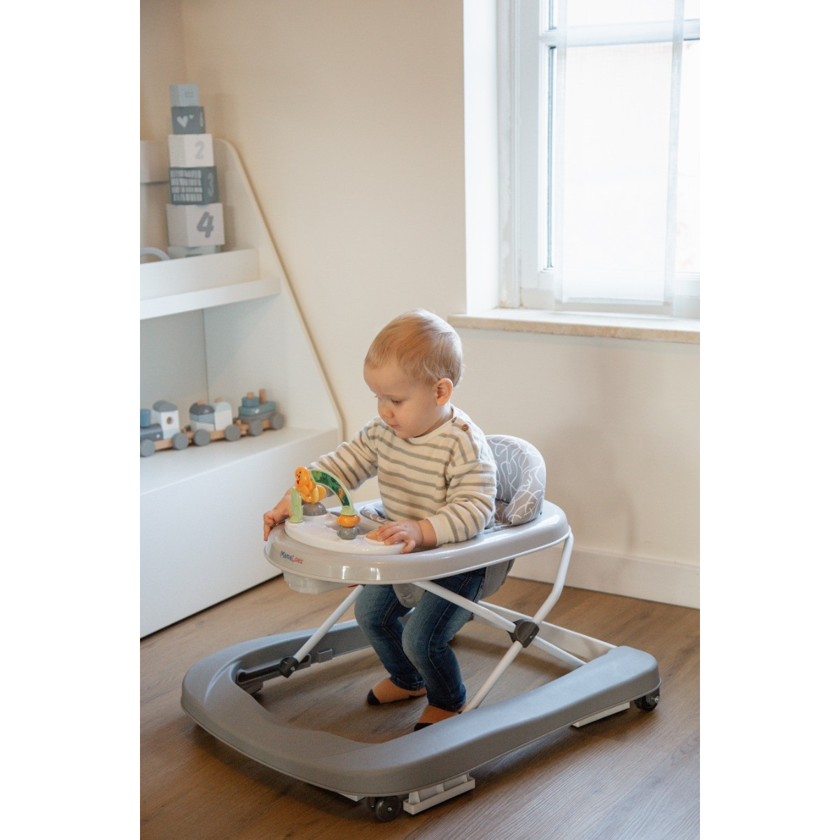 MamaLoes Evi Stone Green Loopstoel