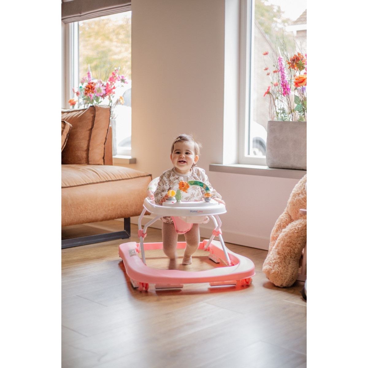 MamaLoes Evi Roze Loopstoel