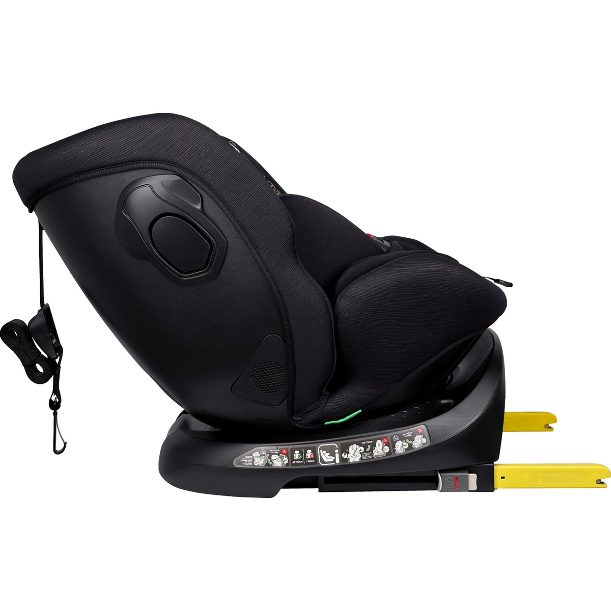 MamaLoes Joah Zwart 40-150 cm 360° i-Size Autostoel