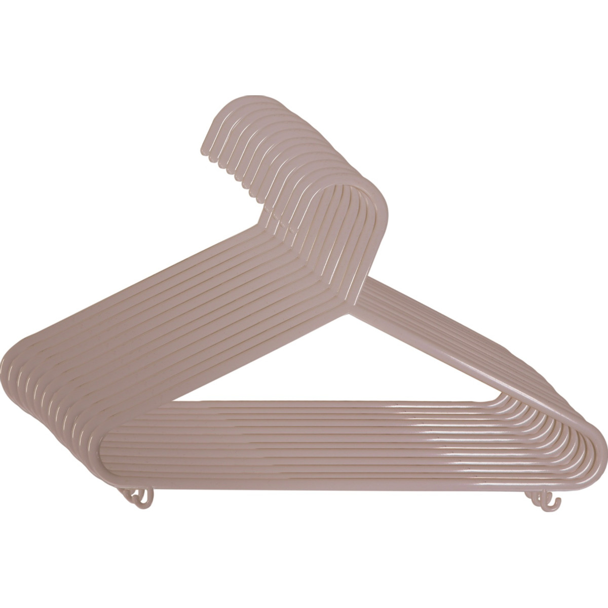 MamaLoes Kledinghangers Kunststof Beige 12 stuks