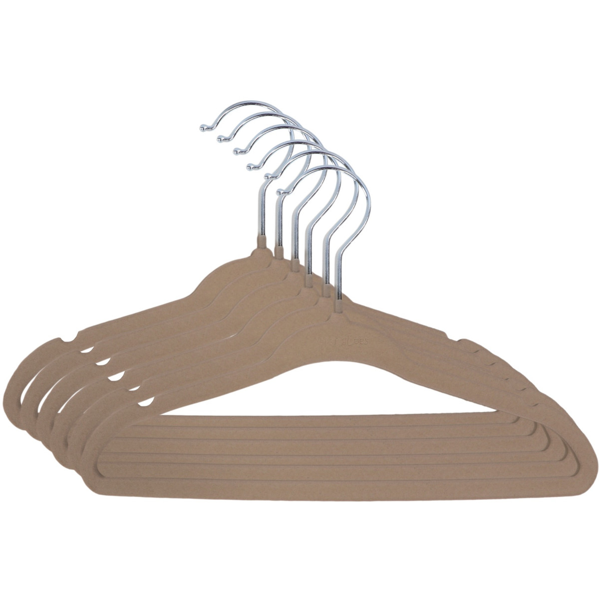 MamaLoes Kledinghangers Velvet Beige 8 stuks