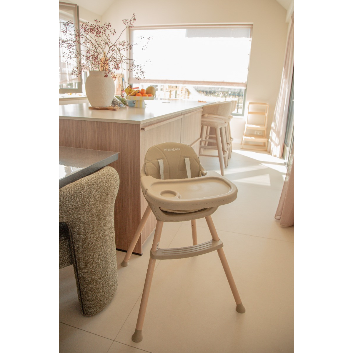 MamaLoes Lily Taupe Kinderstoel