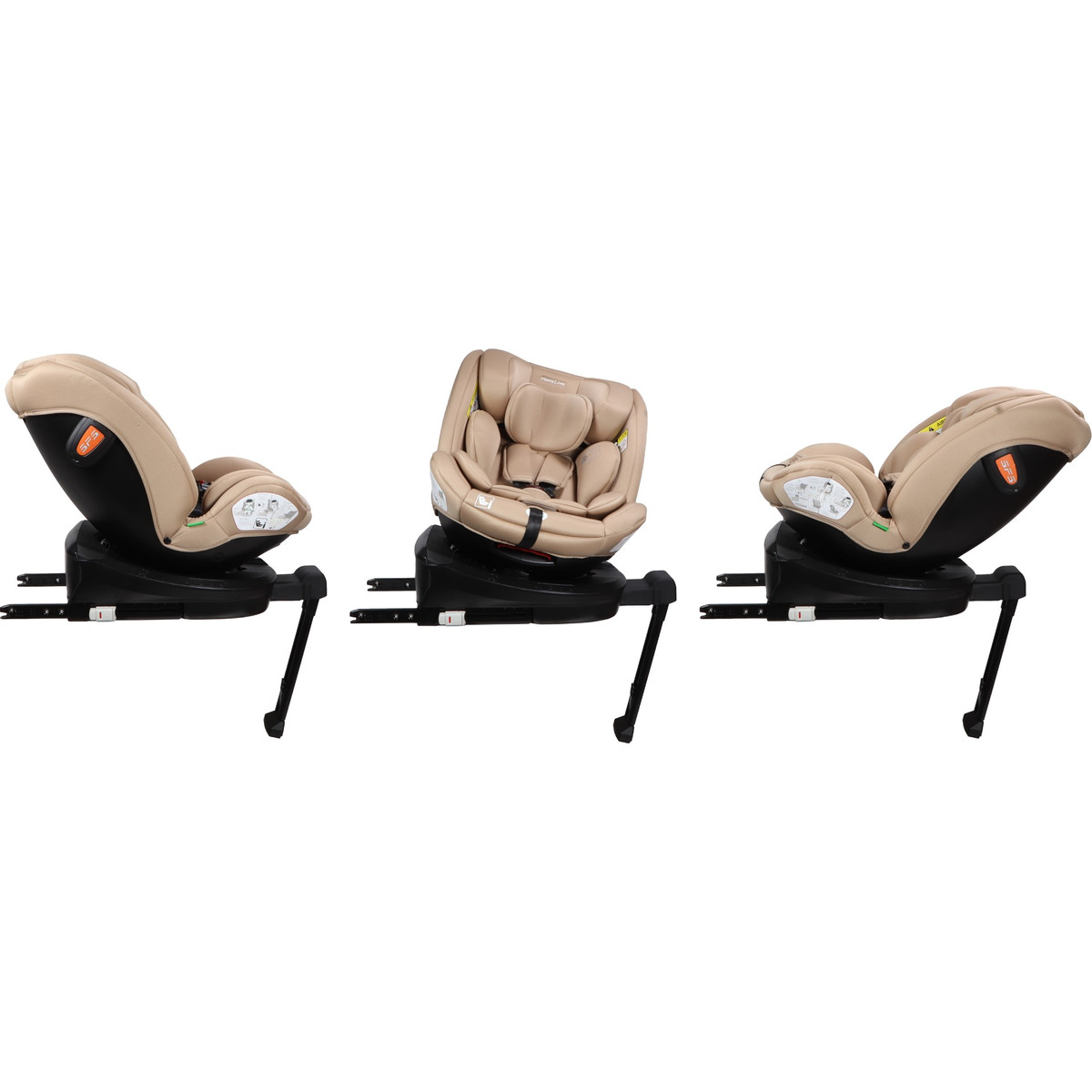 MamaLoes Lio Nougat 40-150 cm 360° i-Size Autostoel - Set van 2
