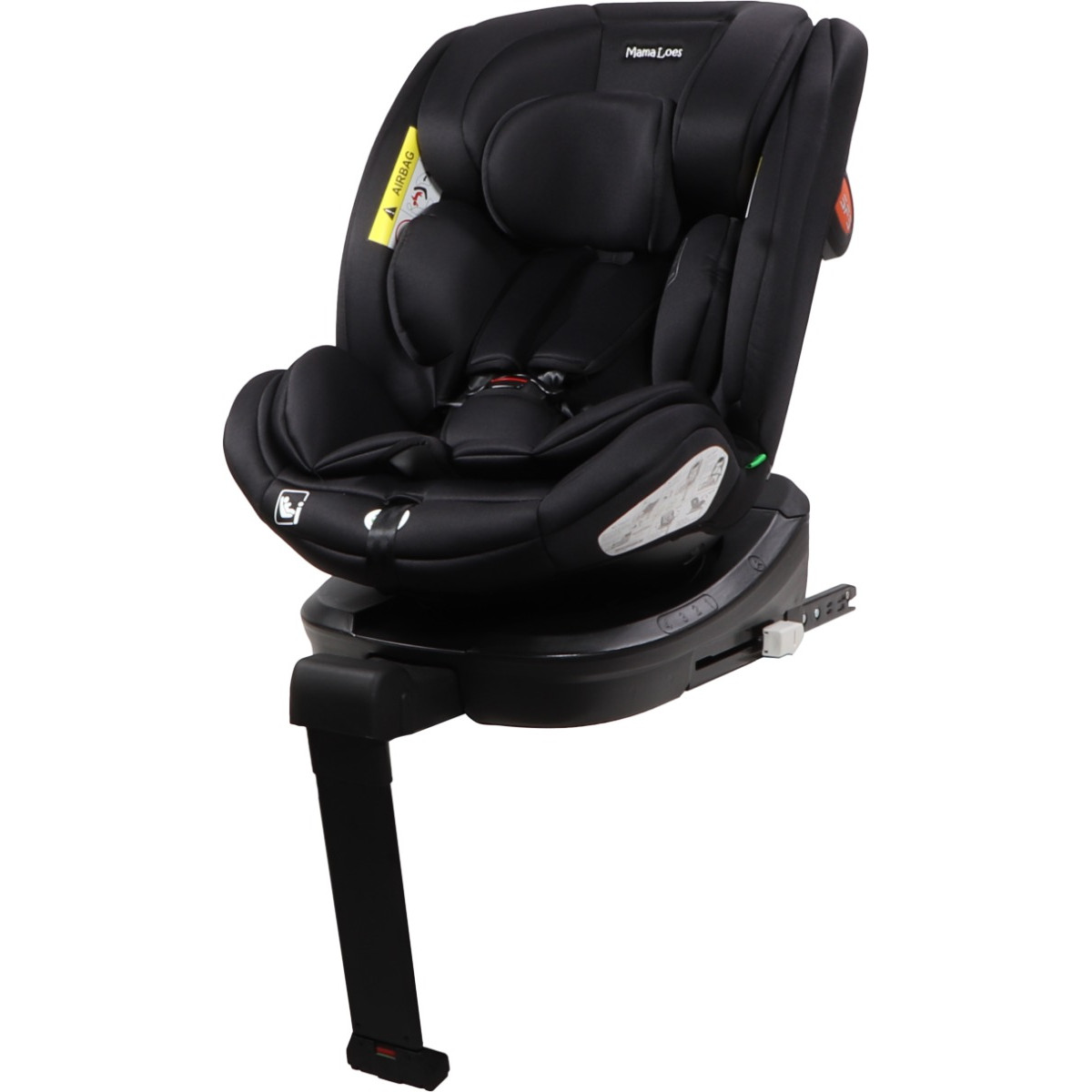 MamaLoes Lio Zwart 40-150 cm 360° i-Size Autostoel - Set van 2