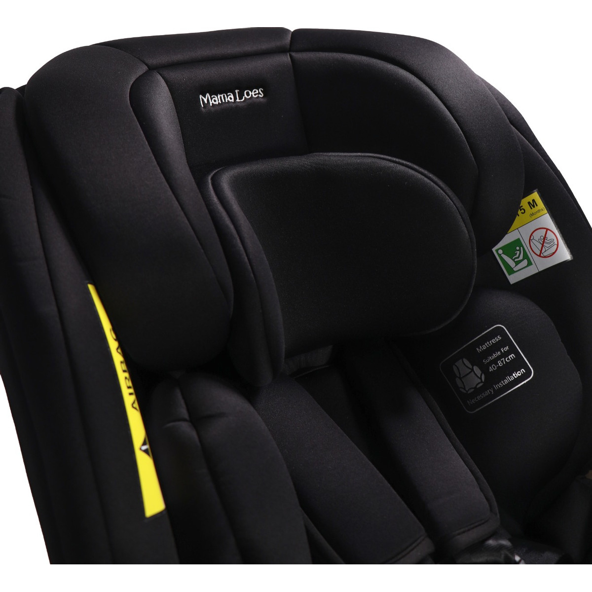 MamaLoes Lio Zwart 40-150 cm 360° i-Size Autostoel - Set van 2