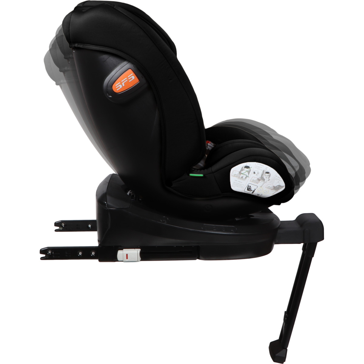 Mamaloes Lio Zwart 40-150 cm 360° i-Size Autostoel