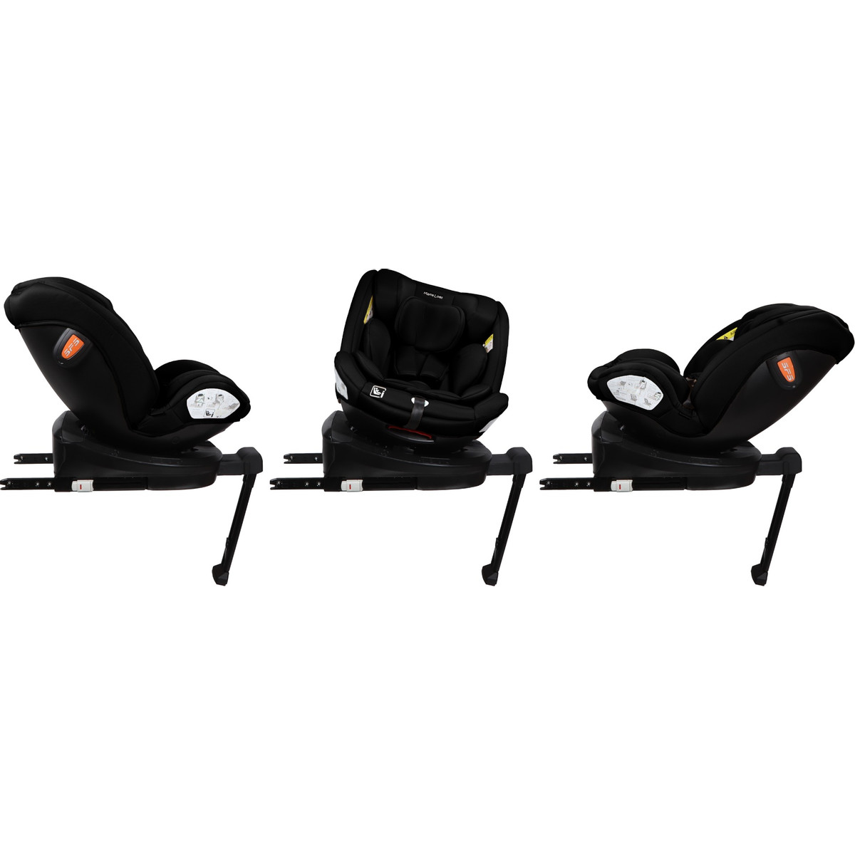 MamaLoes Lio Zwart 40-150 cm 360° i-Size Autostoel - Set van 2