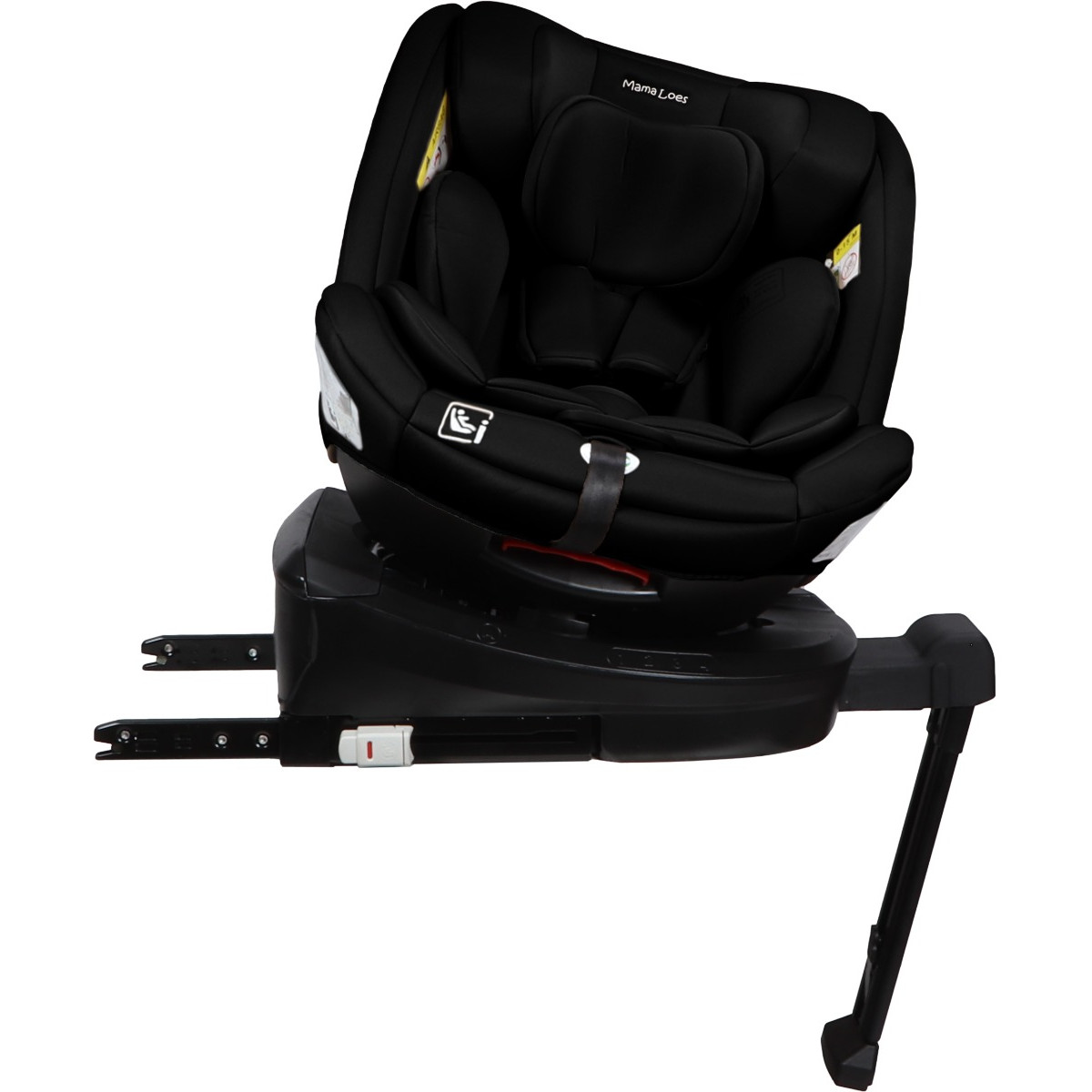 MamaLoes Lio Zwart 40-150 cm 360° i-Size Autostoel - Set van 2