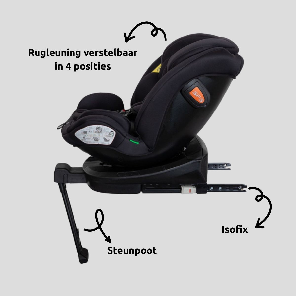 Weekendaanbieding: MamaLoes Lio Nougat 40-150 cm 360° i-Size Autostoel