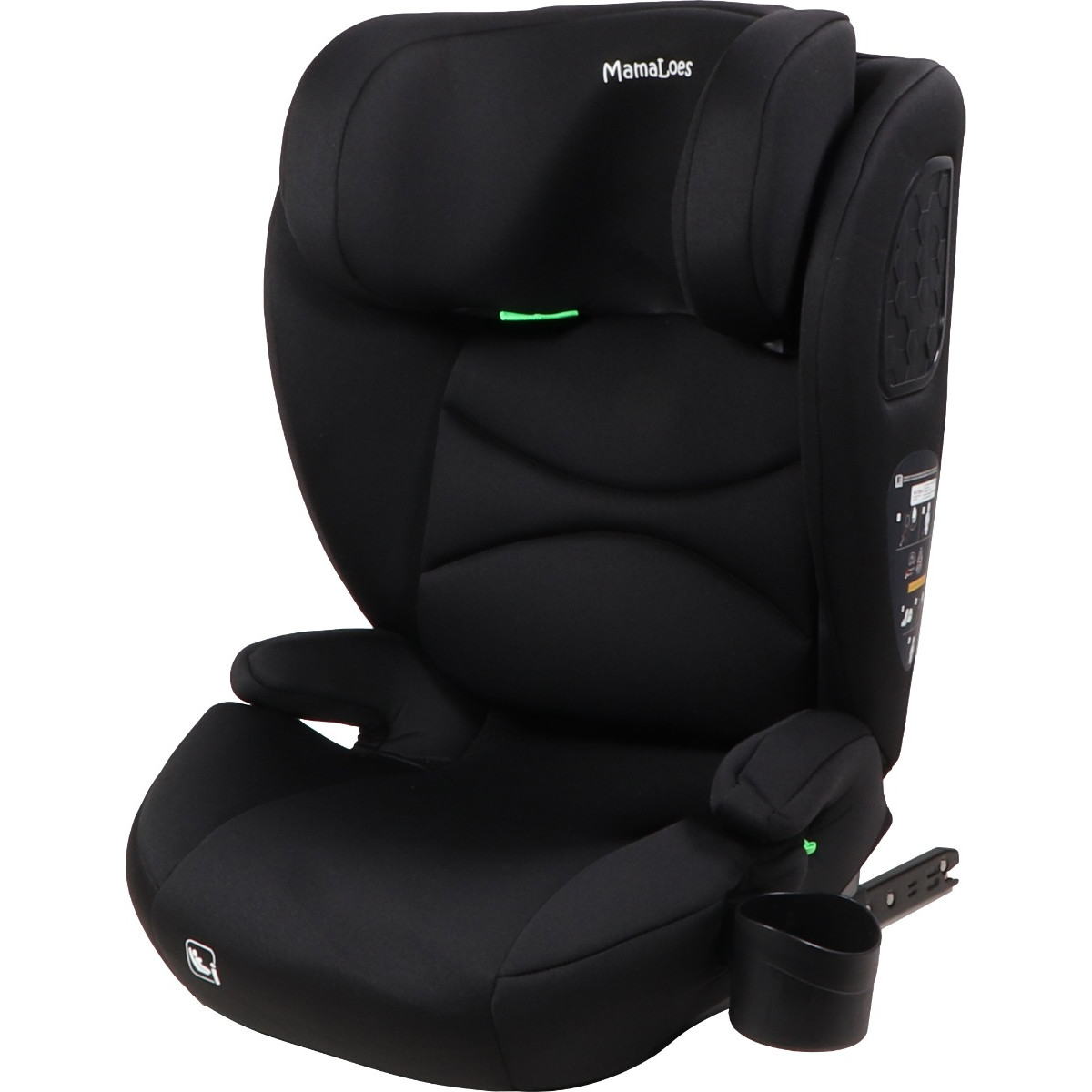 MamaLoes Liv Zwart Isofix 100-150 cm i-Size Autostoel