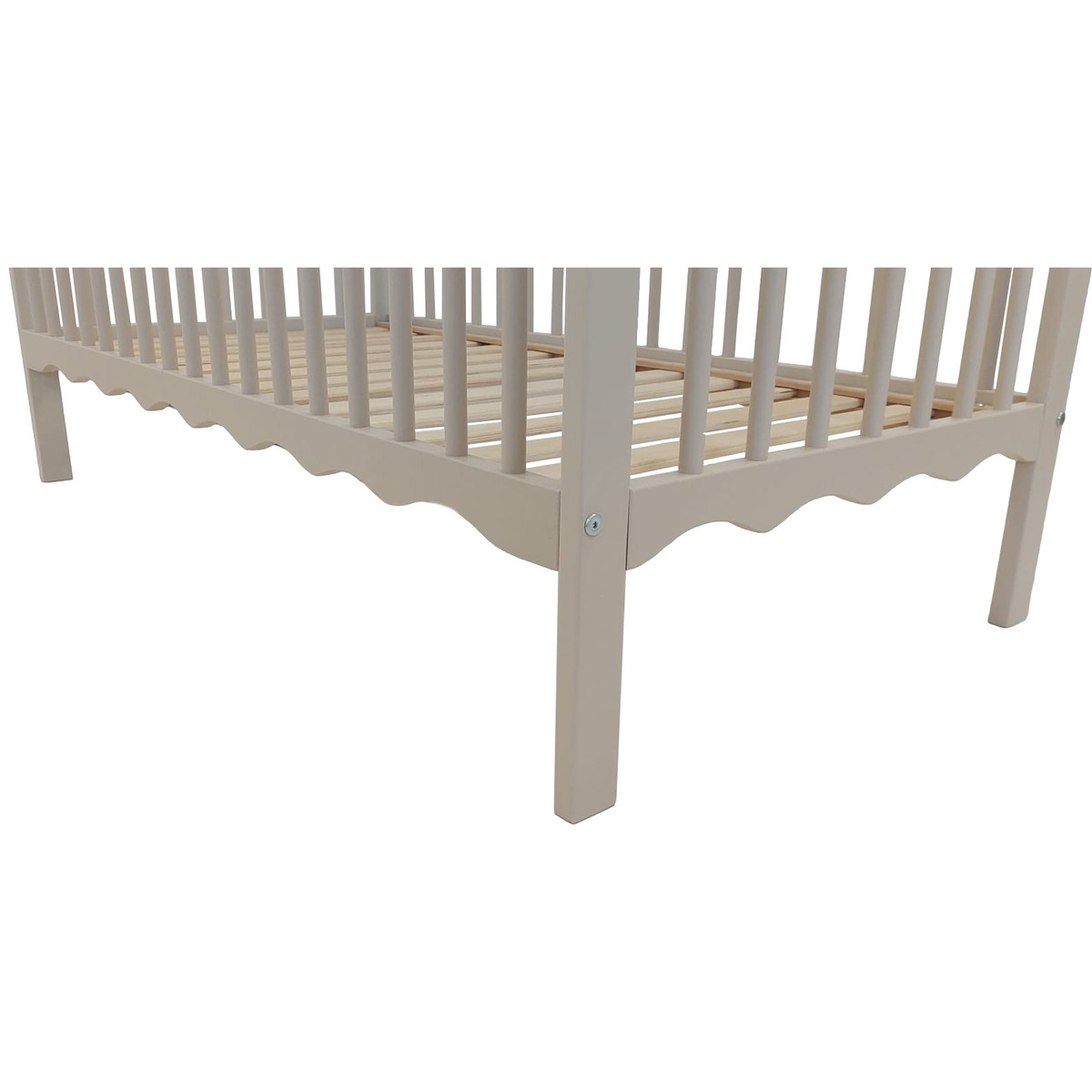 MamaLoes Luno Wave Beige 60 x 120 cm Ledikant + Ledikantmatras
