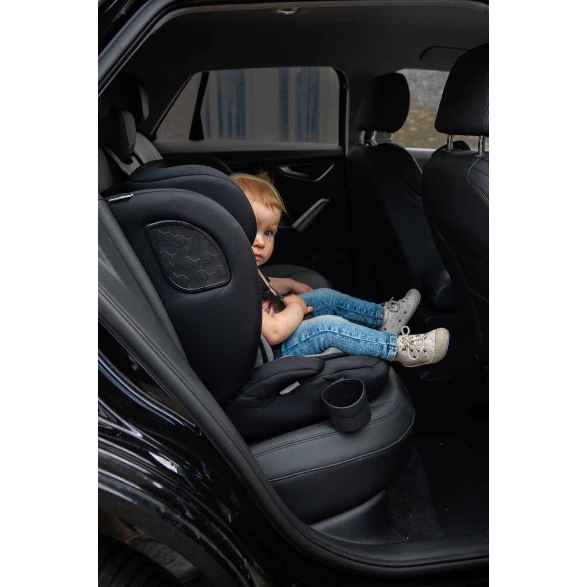 MamaLoes Mick Zwart/Grijs Isofix 76-150 cm i-Size Autostoel