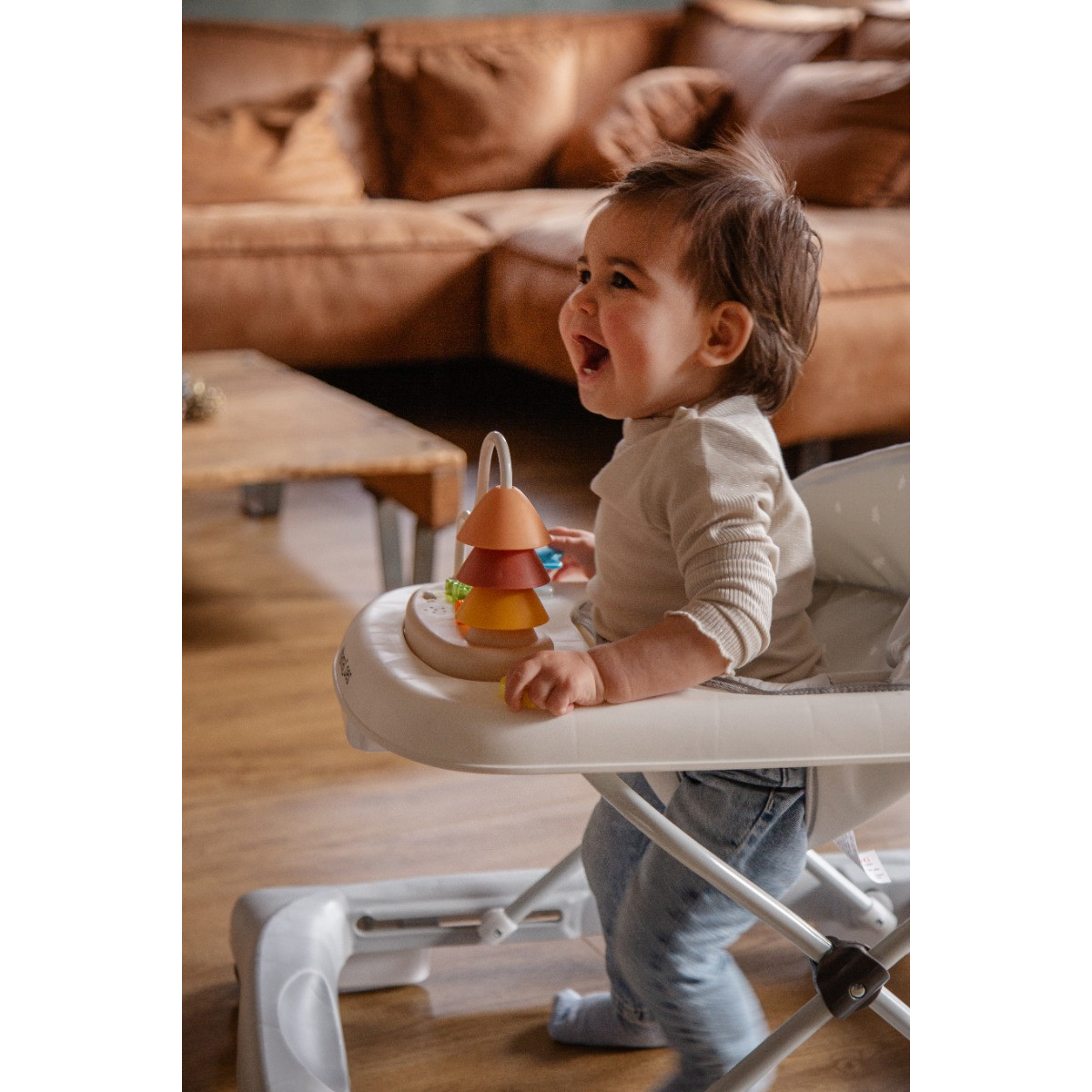 MamaLoes Mikko Grijs Baby Walker Loopstoel