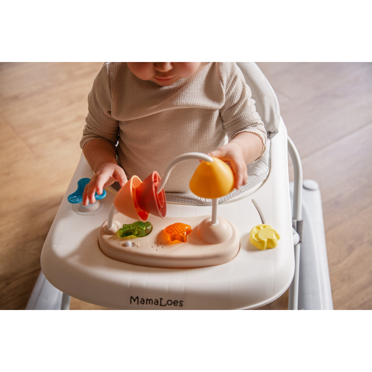 MamaLoes Mikko Grijs Baby Walker Loopstoel