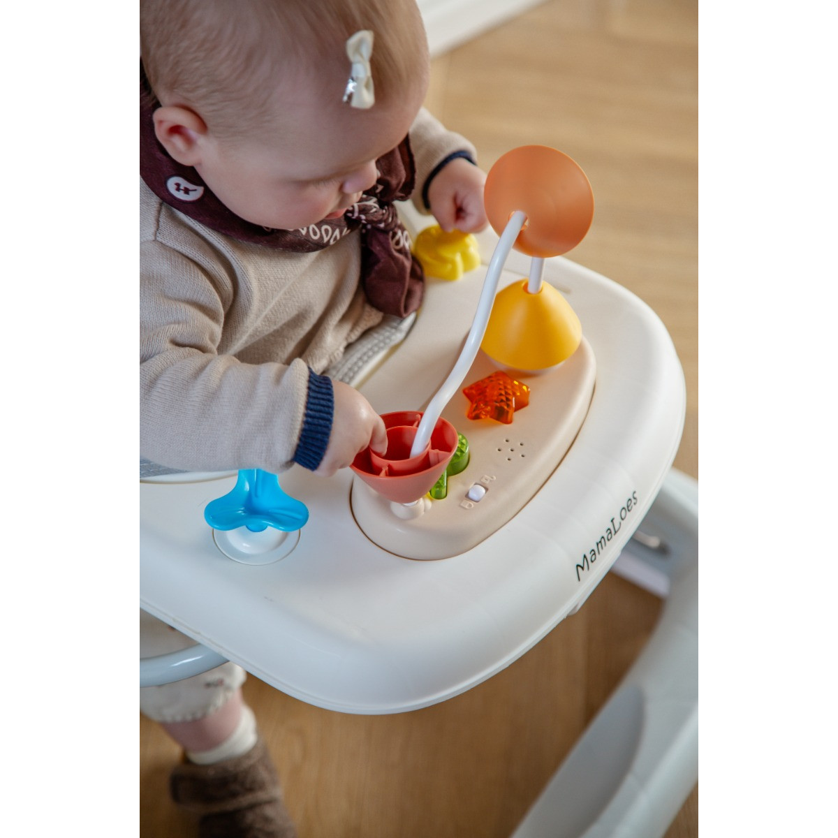 MamaLoes Mikko Grijs Baby Walker Loopstoel