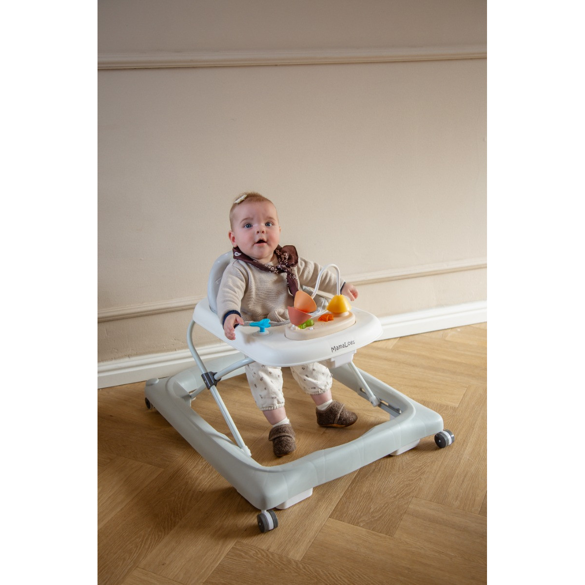 MamaLoes Mikko Grijs Baby Walker Loopstoel