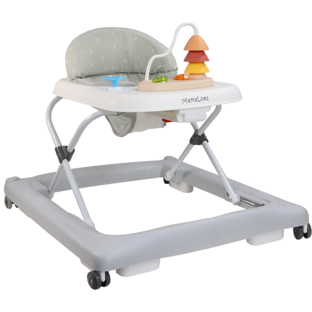 MamaLoes Mikko Grijs Baby Walker Loopstoel
