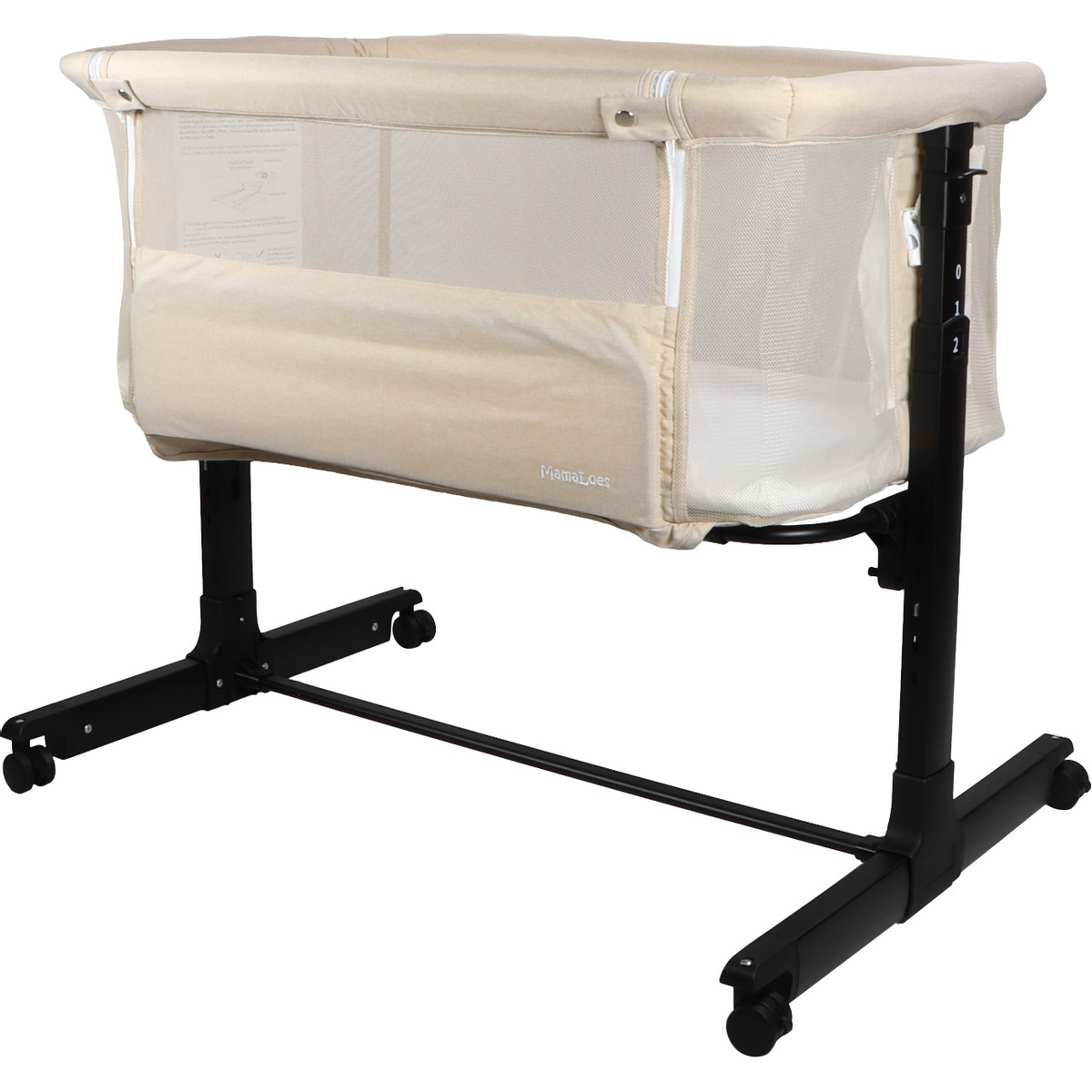 MamaLoes Noé Beige Co-Sleeper Wieg aan Bed